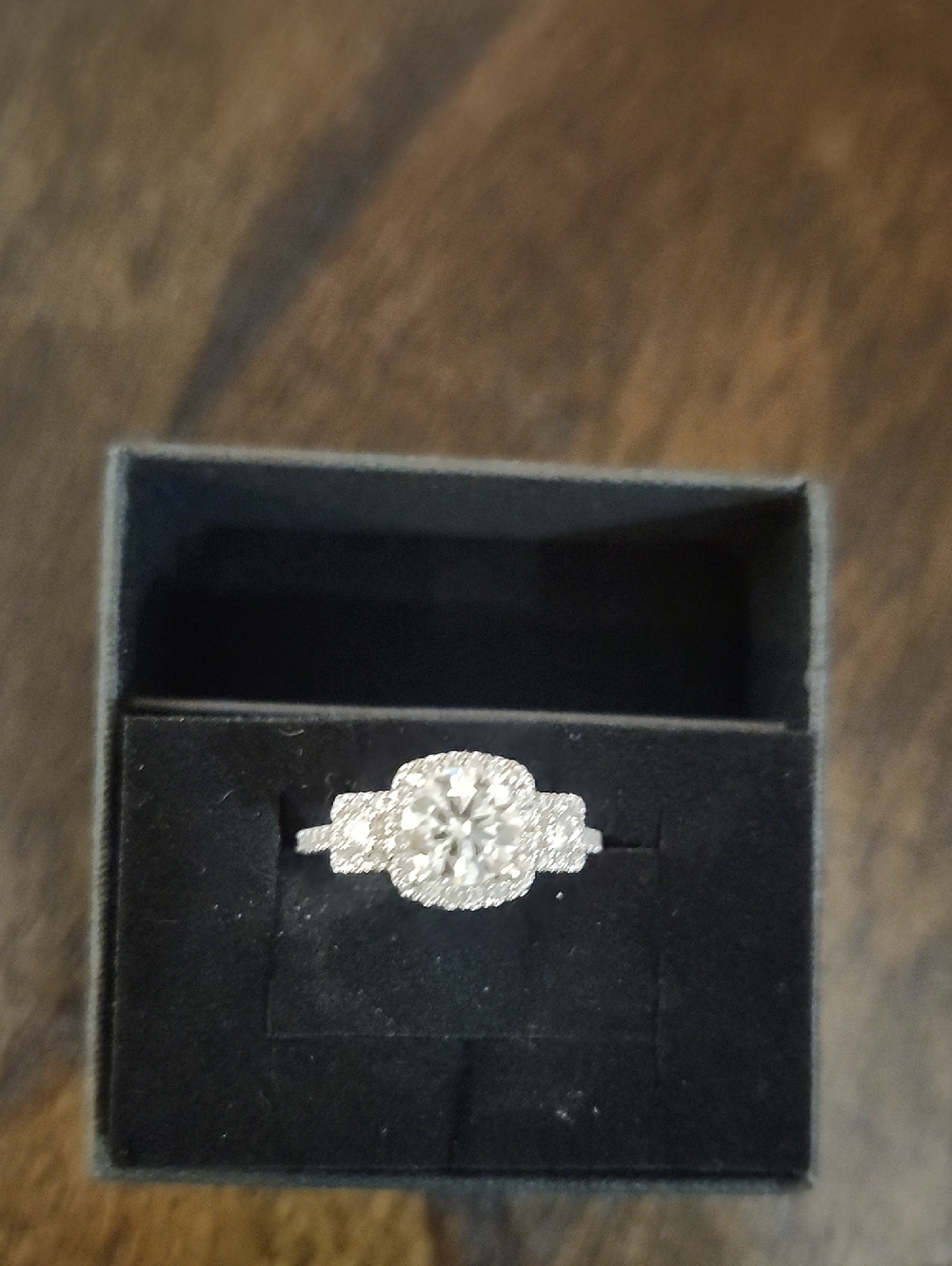 White Gold MOISSANITE engagement Ring